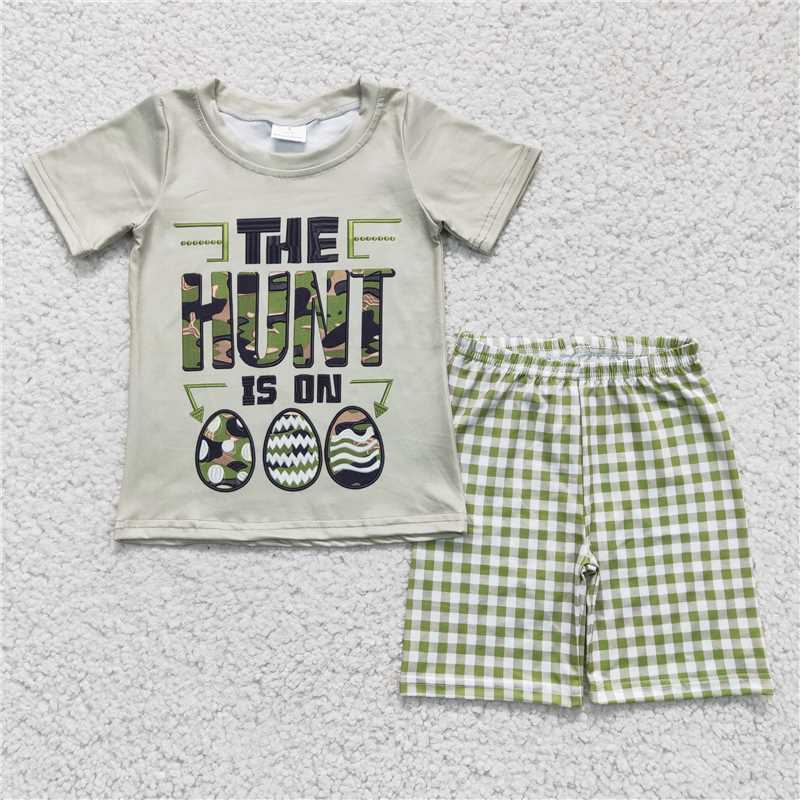 BSSO0096 Baby Boys Easter shorts sets
