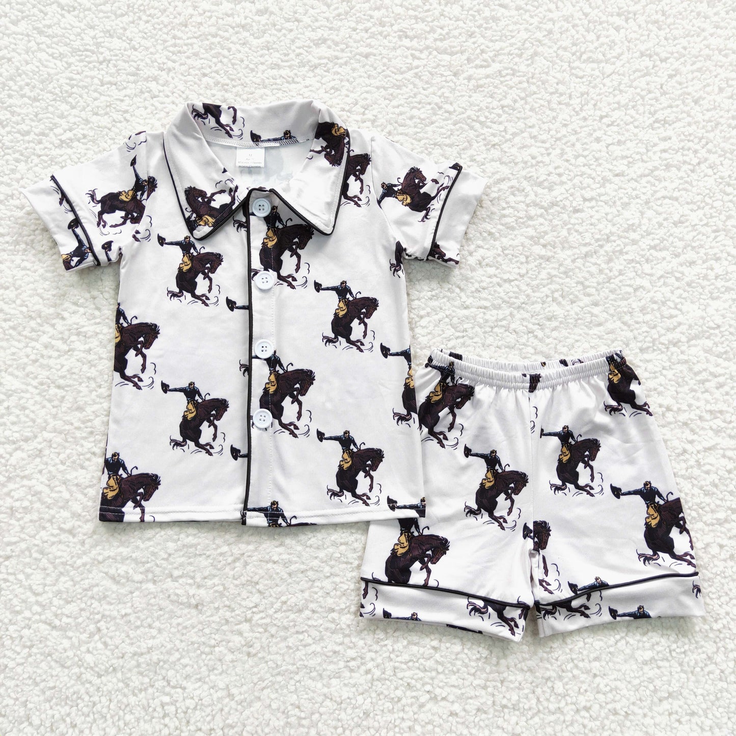 cowboys boys pajamas kids summer sets