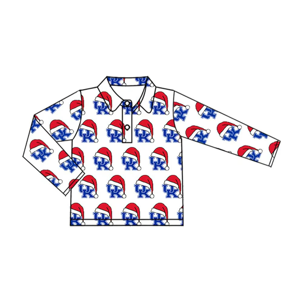 8.13Baby Kids UK Team Team Christmas Buttons Pullovers Tops