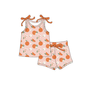 4.30 Orange suspender girl suit