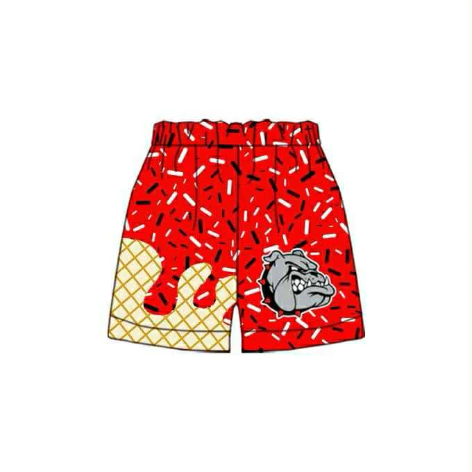 7.1Preorder (moq 5)Baby Boys Drip Red Bulldogs Sprinkles Team Shorts Bottoms