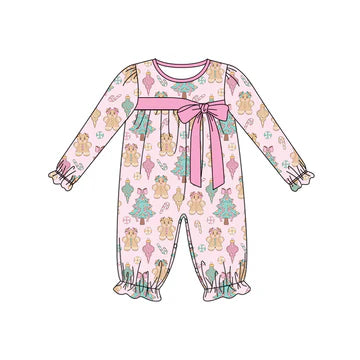 6.3 Gingerbread Christmas Bow Long-sleeved toddler clothes