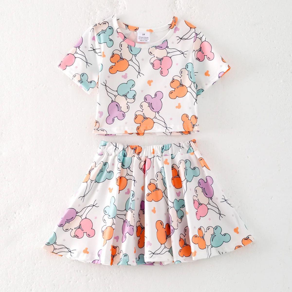 6.12 Cartoon girl summer short-sleeved suit