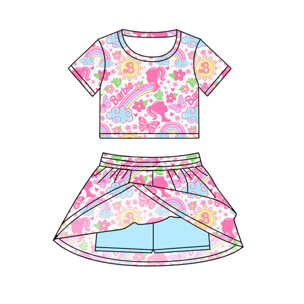 6.19barbie short-sleeved skirt suit