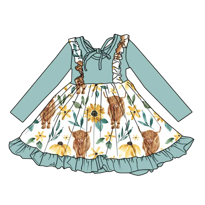 6.12 Bull head flower dress