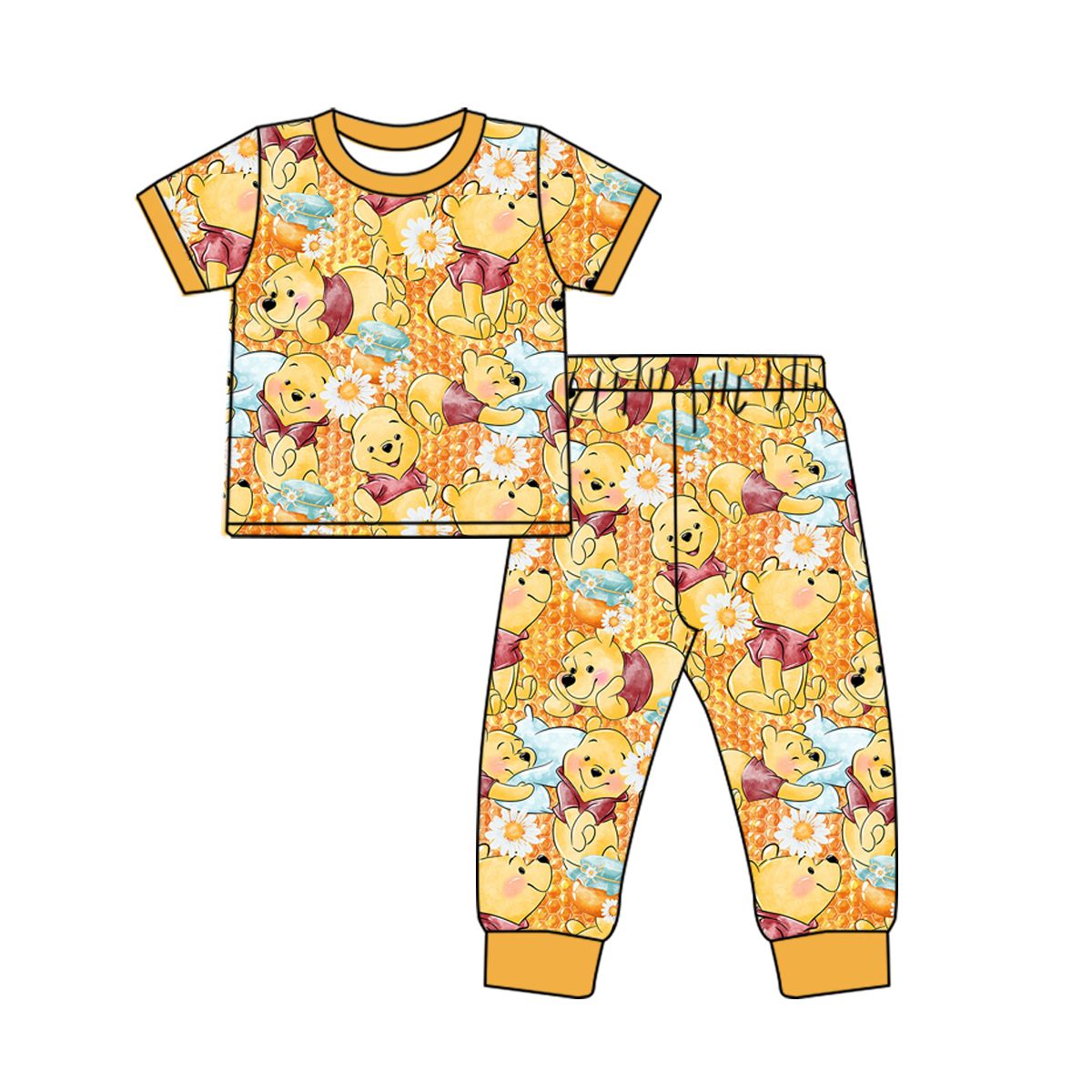 4.24GSPO1384 bear short-sleeved trousers suit