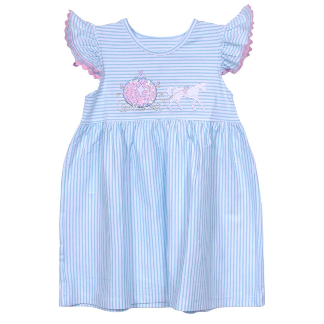 GSD1191Blue flying sleeve skirt