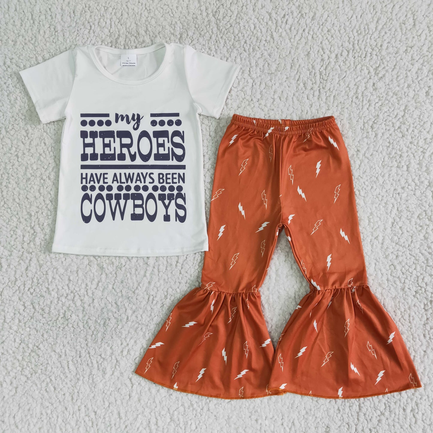 heroes cowboys short sleeve shirt bell sale girls sets kids clothes
