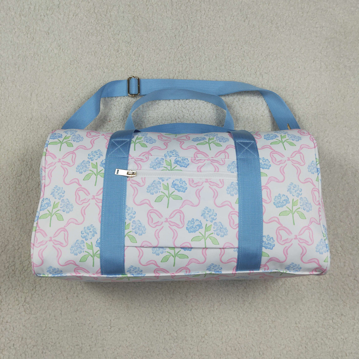 NEW RTS NO MOQ Bags BA0294 Blue Ruffle Pink Bows Plaid Floral Gym Duffle Bags