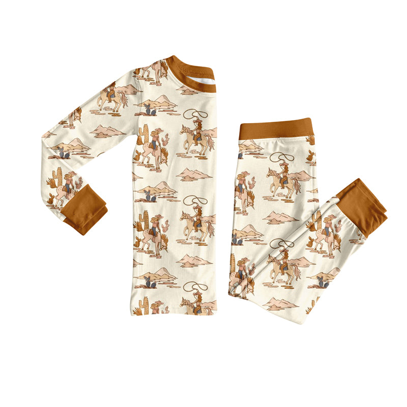 6.18BLP1148 Horse Riding Boys Long Sleeve Pajamas