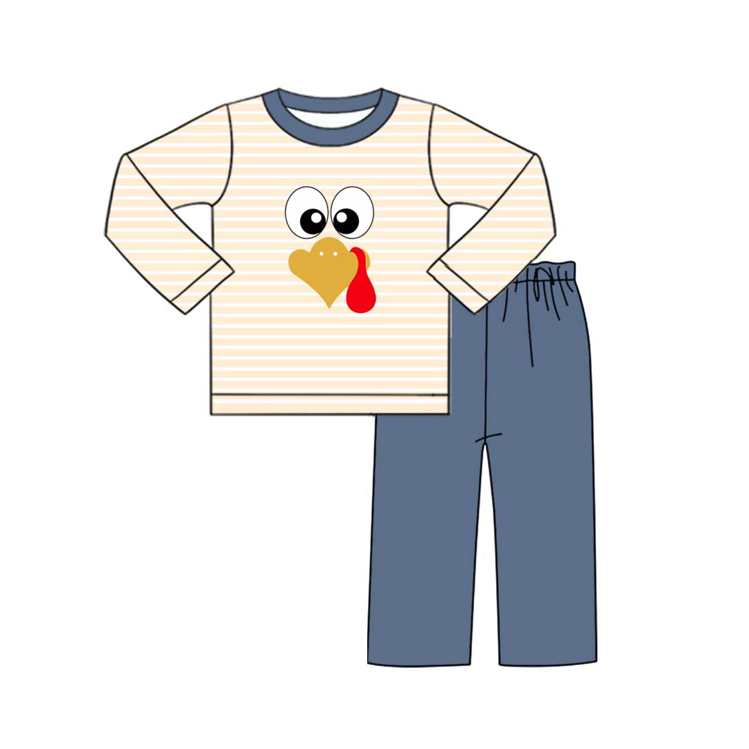 7.18BLP1171 Cartoon Eyes Boys Long Sleeve Suit