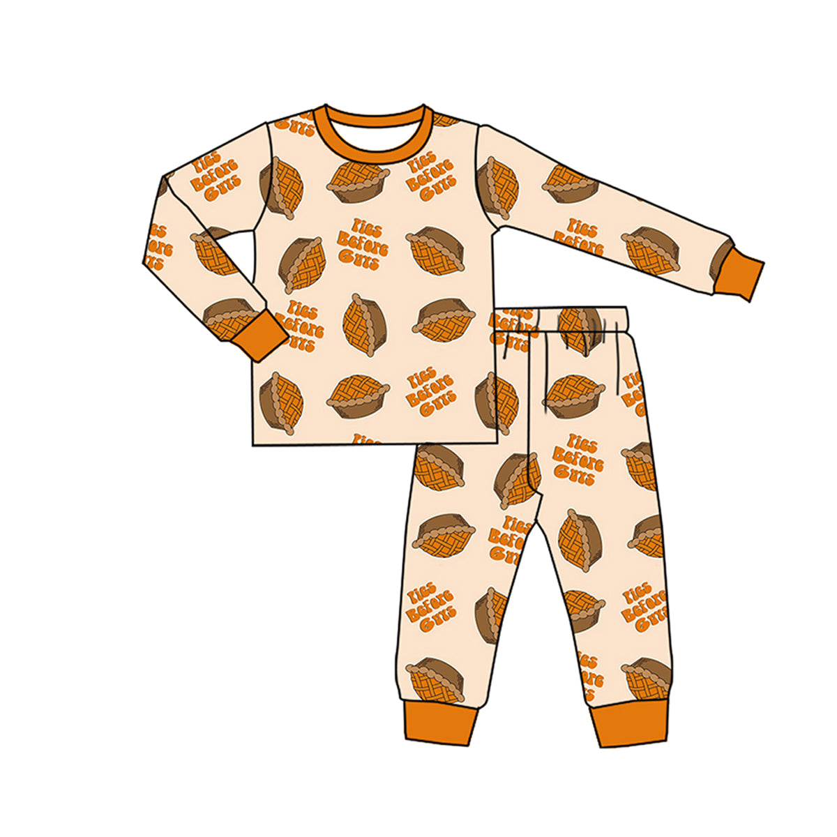 7.17BLP1173 Orange letter long-sleeved suit