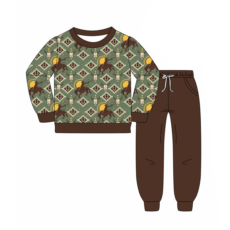 X820 BLP1209 Horseback Riding Brown Suit
