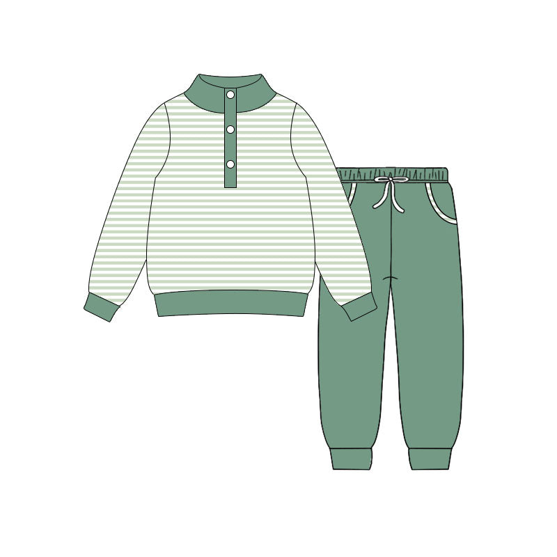 X10.20 BLP1341 Green Long-Sleeved Suit