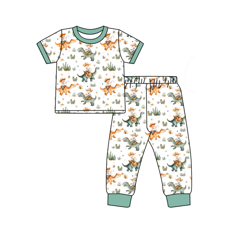 4.25 BSPO0562 Dinosaur Boys Short Sleeve Suit