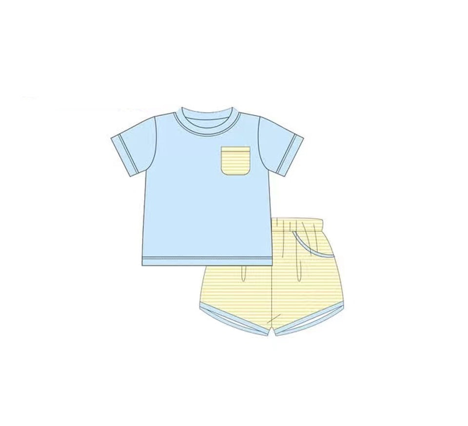 3.12BSSO1393 blue and yellow striped suit