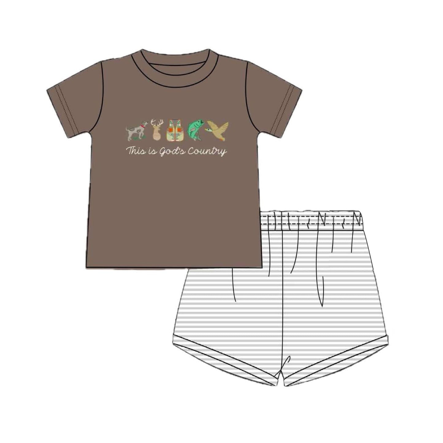 3.13BSSO1410 Brown Duck Suit