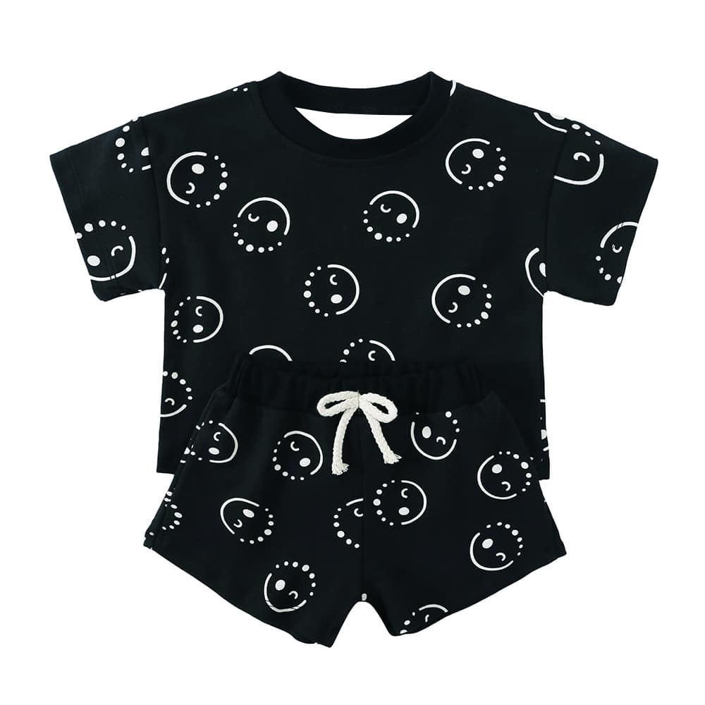 3.8BSSO1424 Black Smiley Face Set