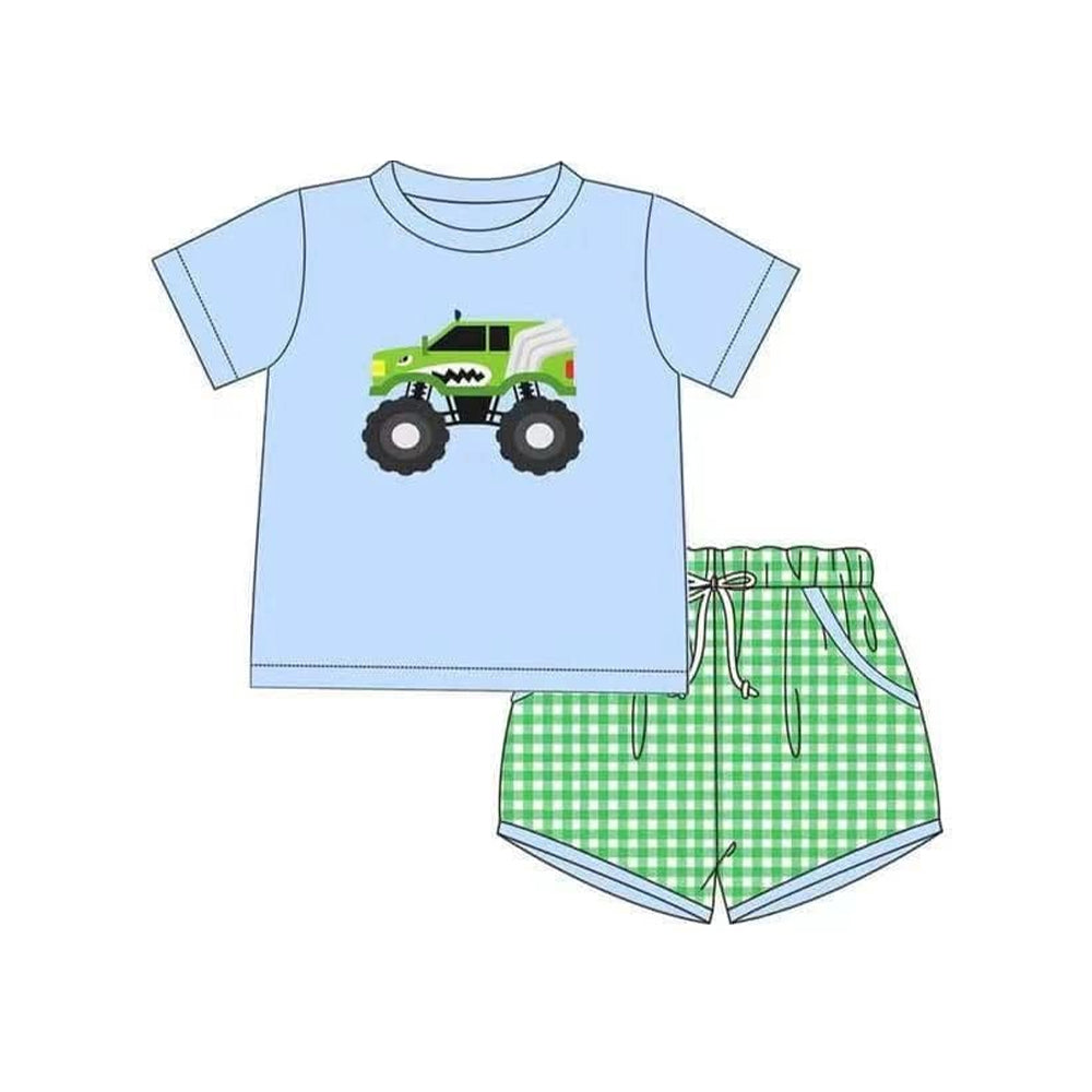 3.8BSSO1428 Blue Plaid Suit