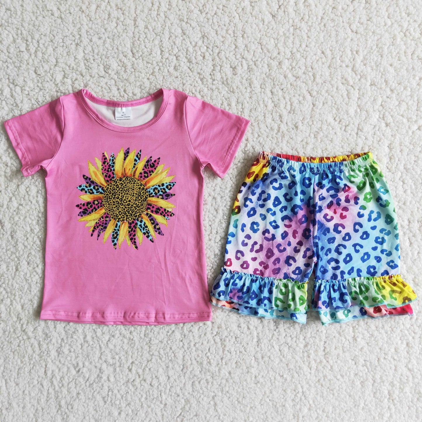 Sunflower short sleeve suit