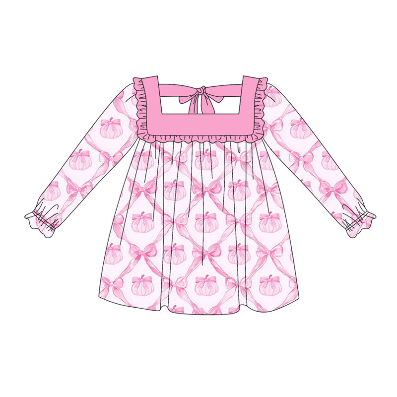 5.17GLD1052 Pink Pumpkin Collar Dress