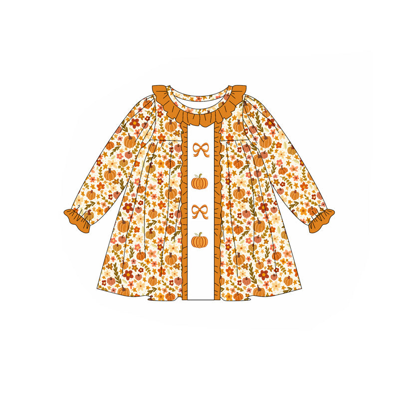 5.17GLD1058 Pumpkin Orange Dress