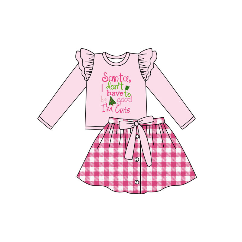 5.19GLD1068 Letter Pink Long Sleeve Culotte Dress