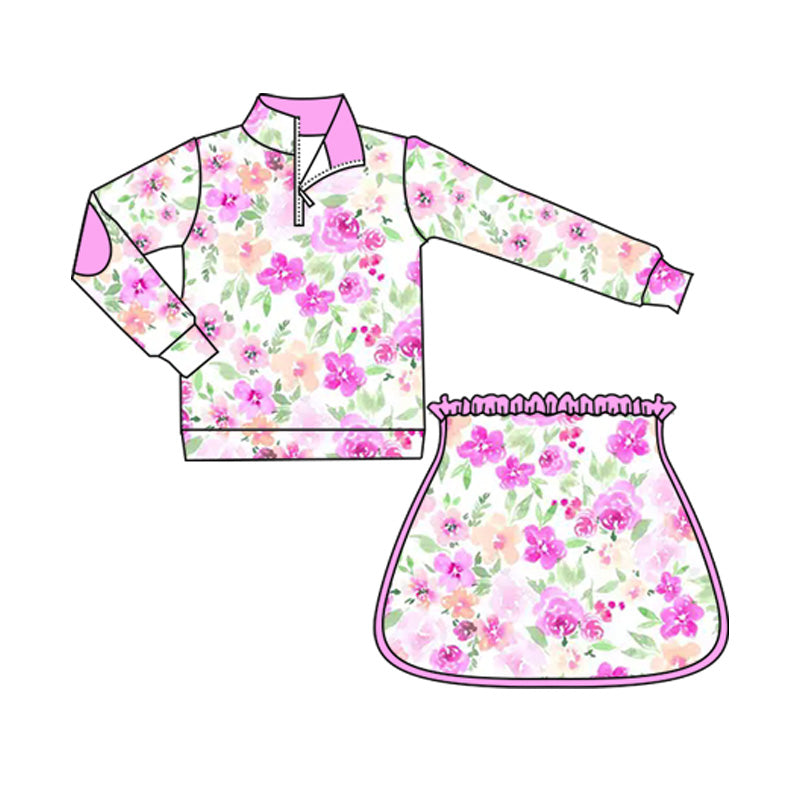 5.22 GLD1076 Rose red flower girl suit
