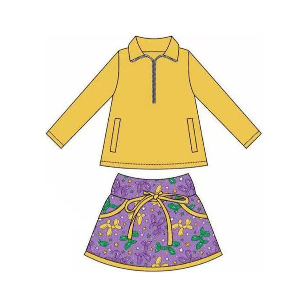 X927 GLD1353 Yellow Culotte Set