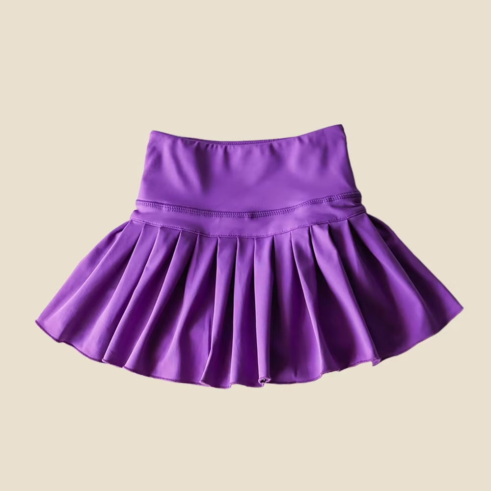 3.28GLK0086 Dark purple short skirt