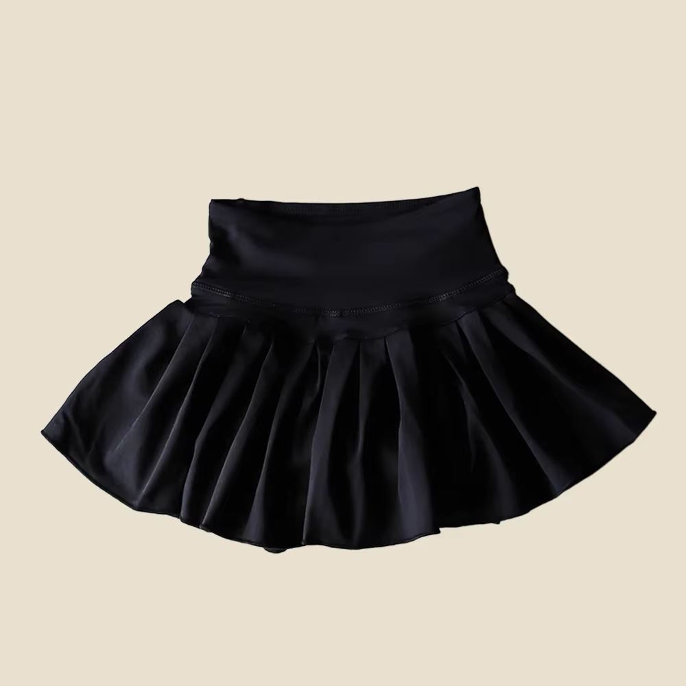 3.28GLK0087 Black short skirt