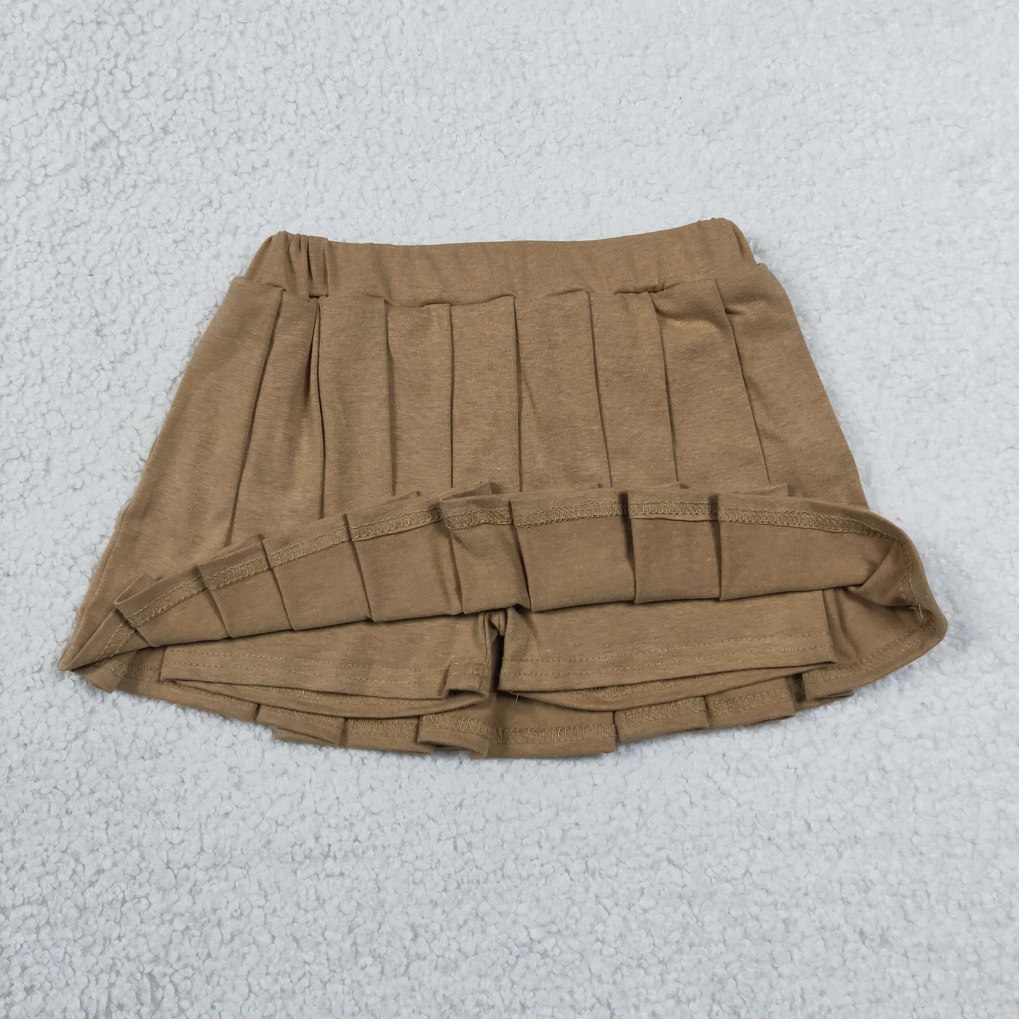 RTS NO MOQ milk silk GLK0107 Baby Girls Khaki Cotton Skirt Shorts Bottom