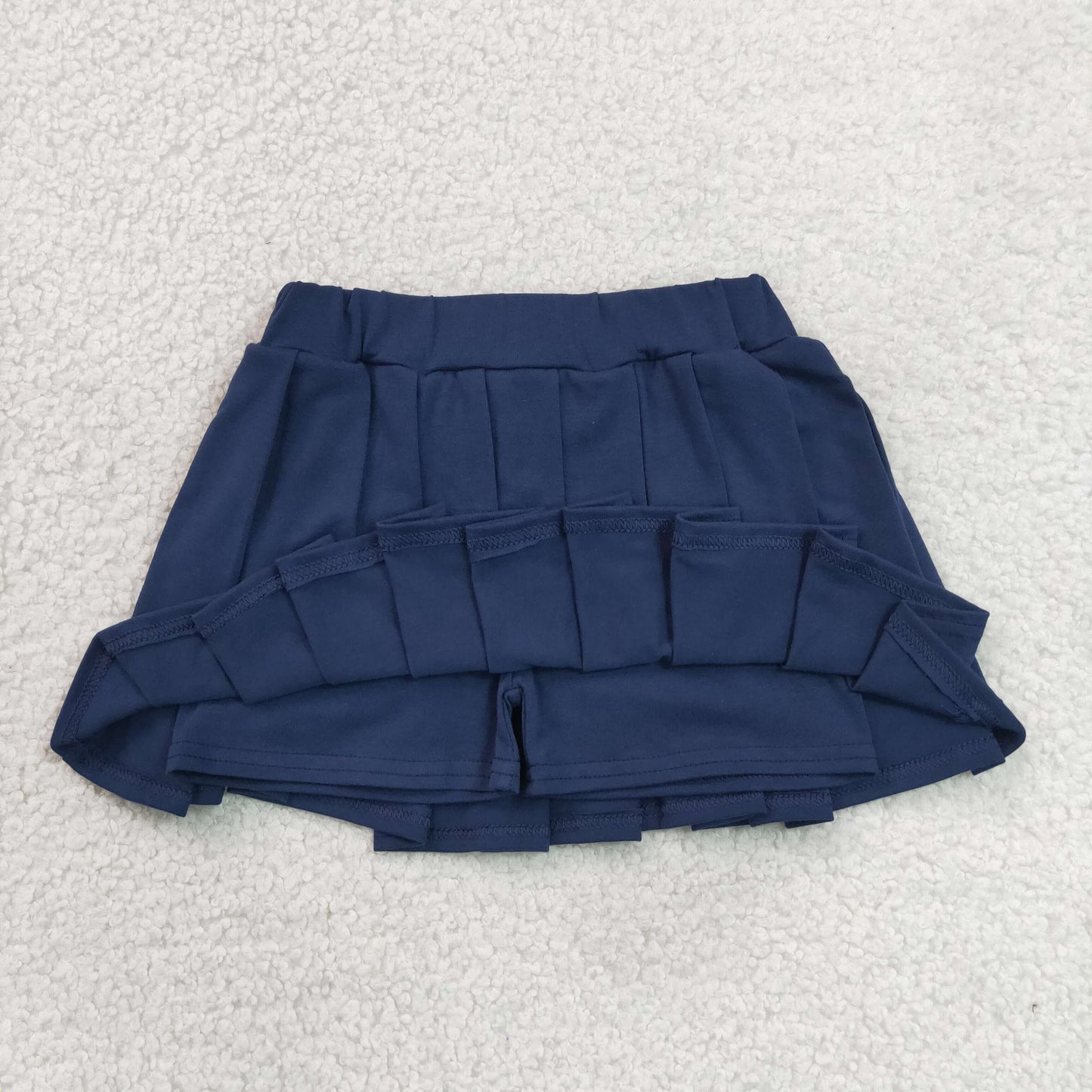 RTS NO MOQ milk silk GLK0108 Baby Girls Navy Cotton Skirt Shorts Bottom
