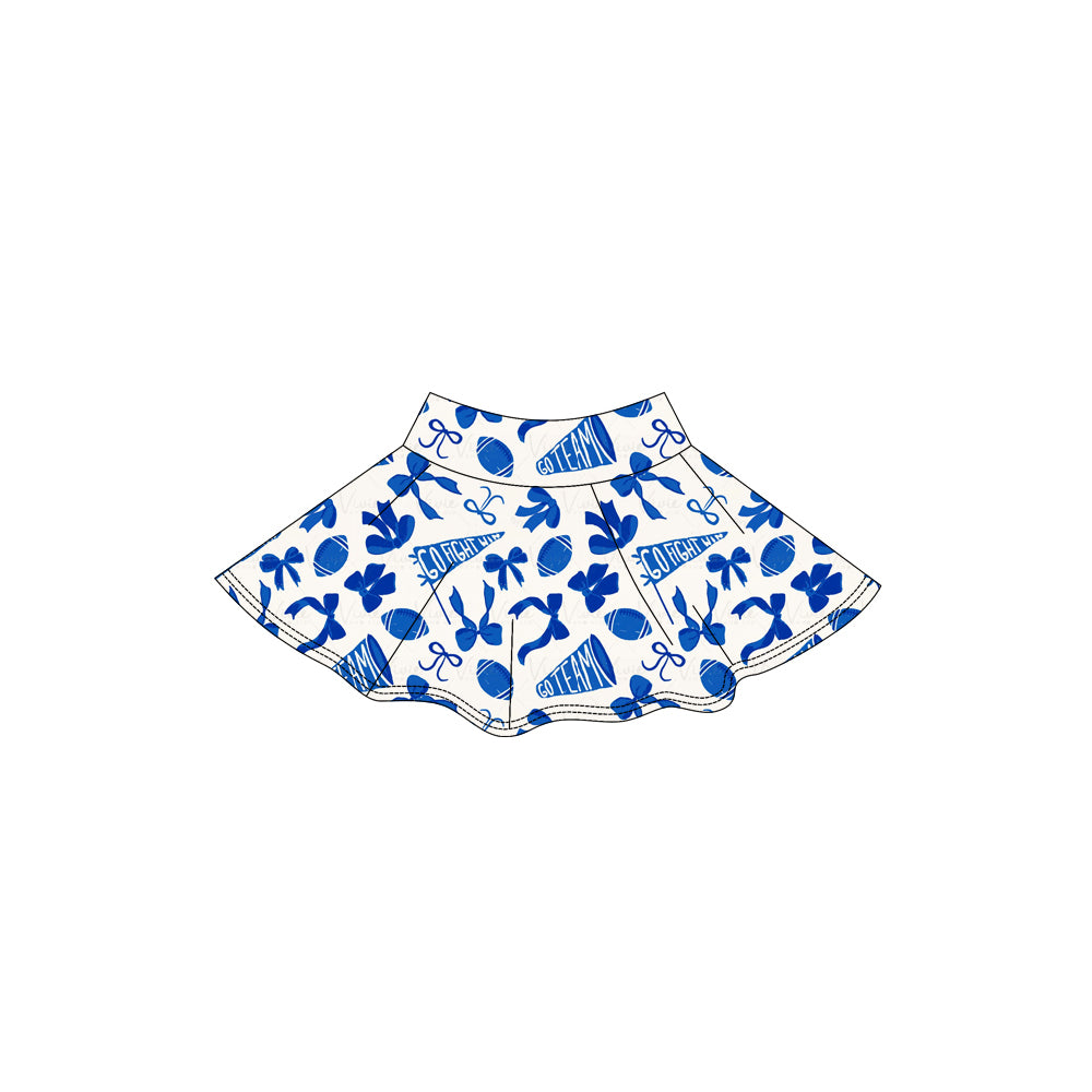 X910 GLK0138 Blue Bow Yoga Skirt