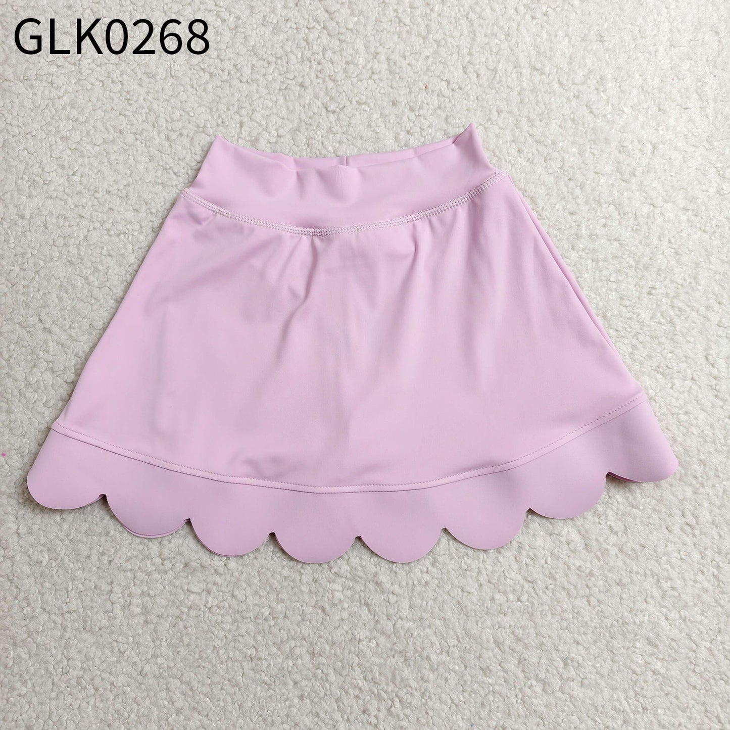Baby Girls Light Pink Scallop Yoga Active Skirt Shorts Bottom