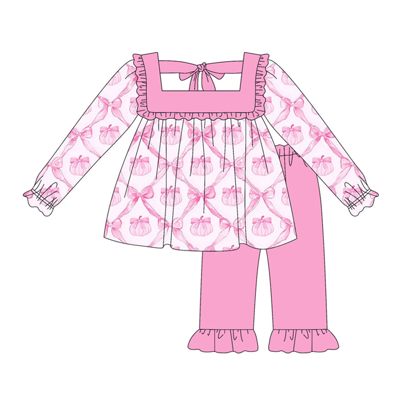 5.17GLP2351 Pink Bow Doll Collar Suit