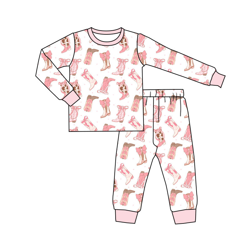 5.17GLP2358 Boots Pink Long Sleeve Suit