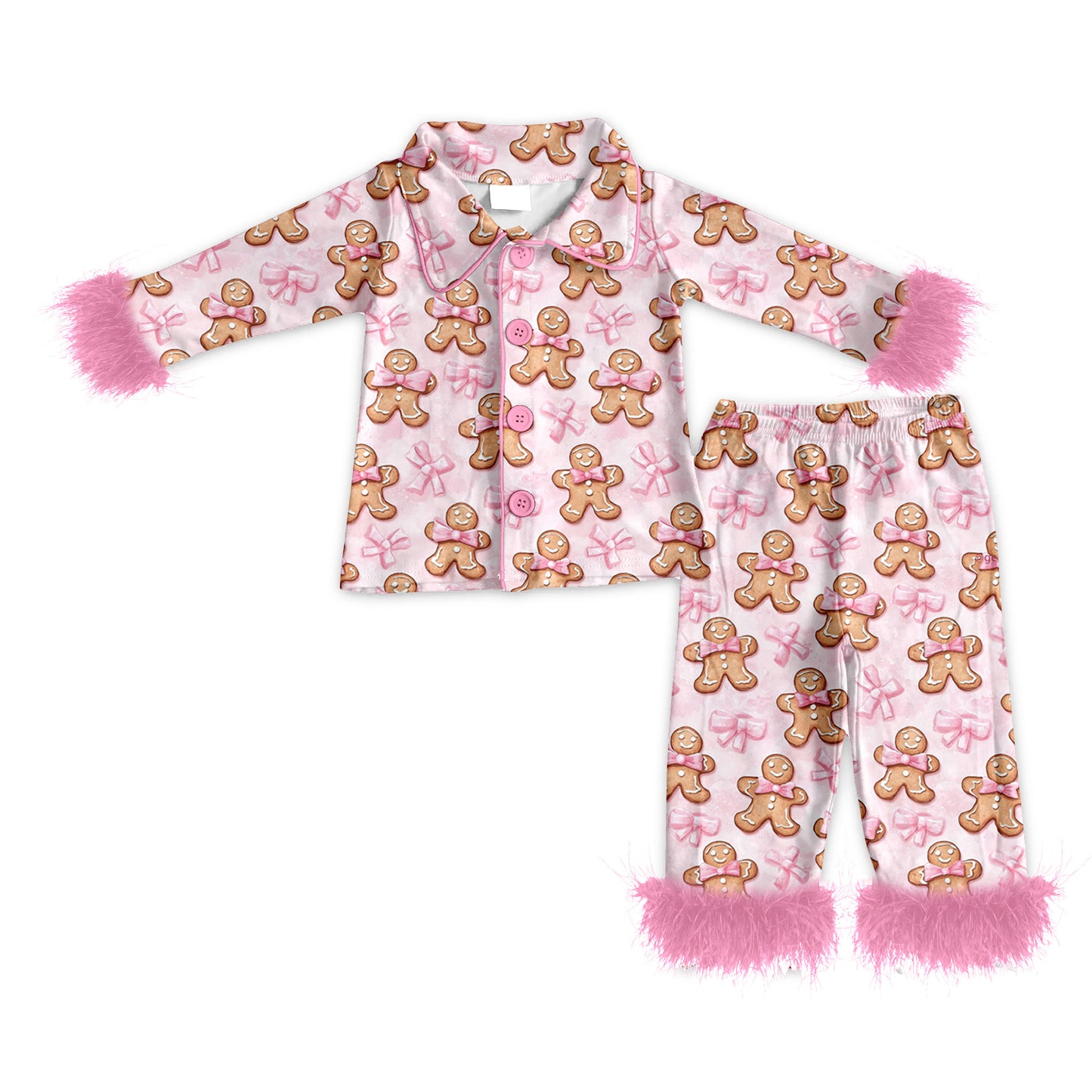5.17GLP2374 Gingerbread Pink Christmas Plush Set