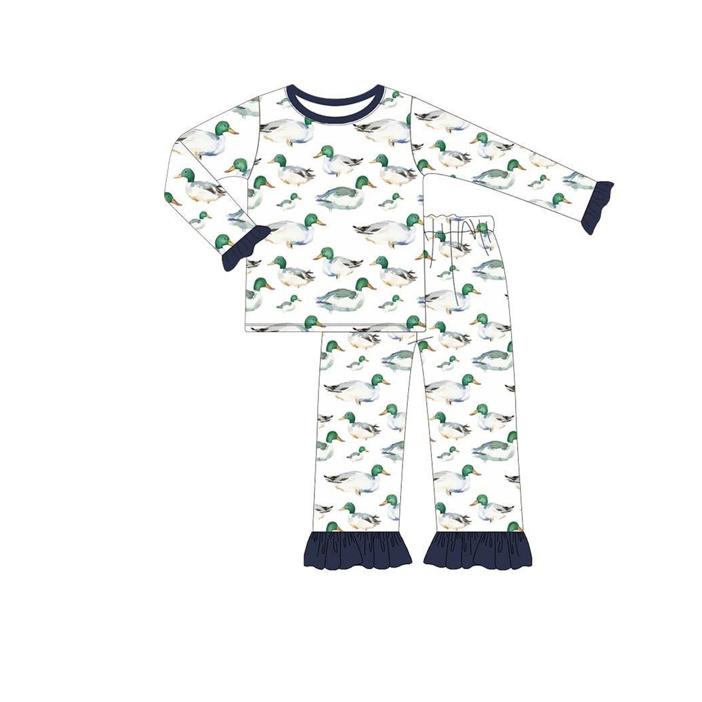 6.13GLP2483 Duck Cartoon Long Sleeve Suit