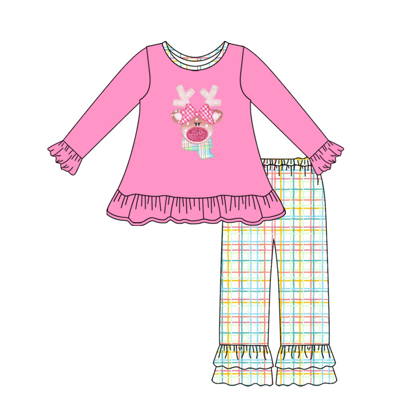 7.26 GLP2589 Cartoon Deer Pink Set
