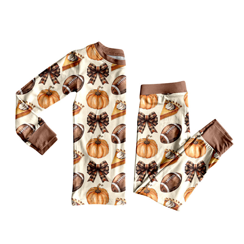 X821GLP26898 Girls Pumpkin Rugby Long Sleeve Suit