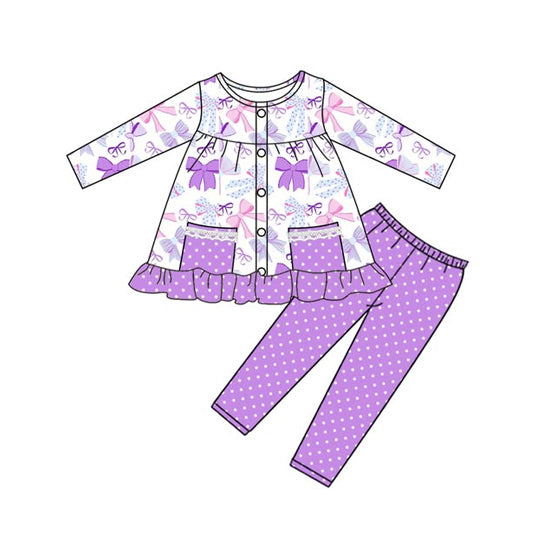 X819 GLP2722 Purple Pocket Long Sleeve Suit