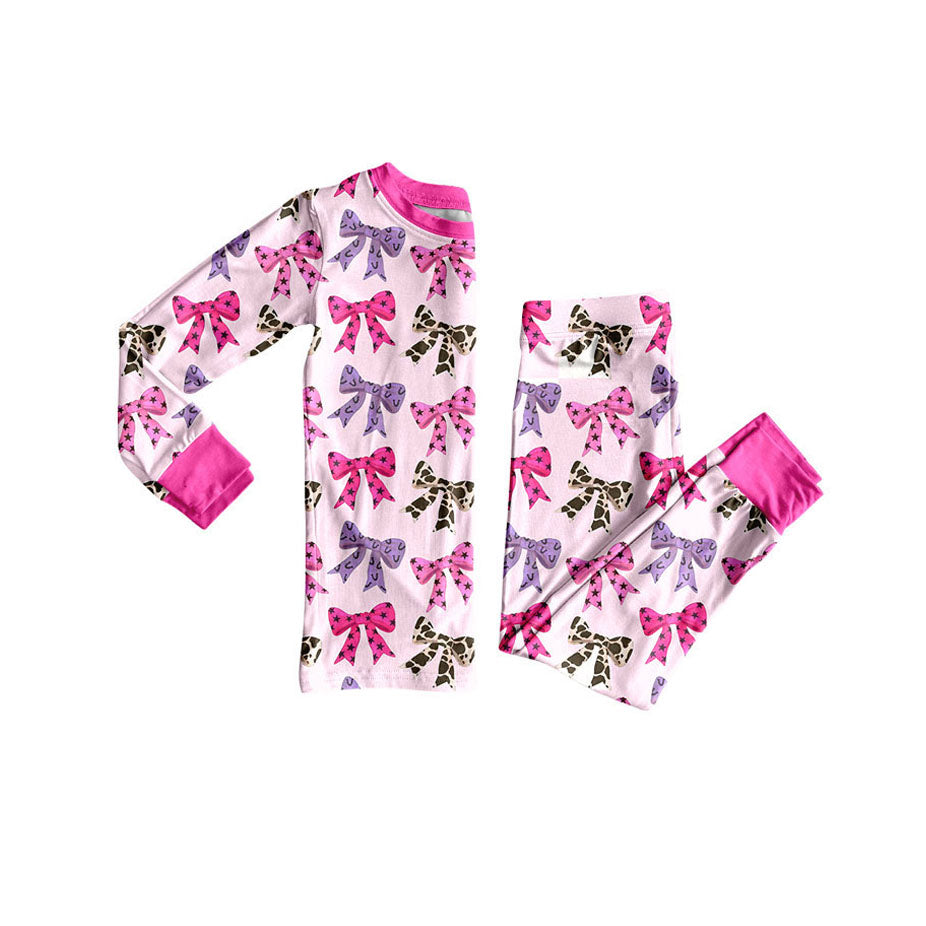X820 GLP2730 Colorful Bow Long Sleeve Suit