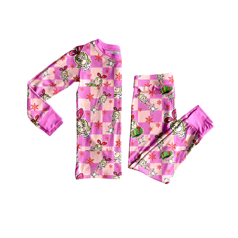 X911 GLP2758grinch rose red long-sleeved suit