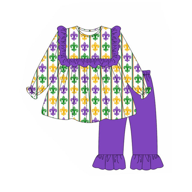 X927 GLP2922 Purple Carnival Long-Sleeved Suit