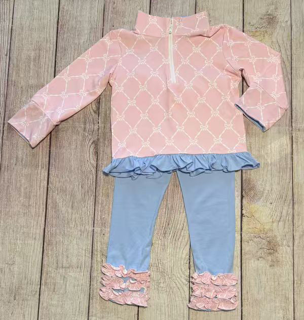 X10.29 GLP2954 Pink Zipper Long-Sleeve Suit