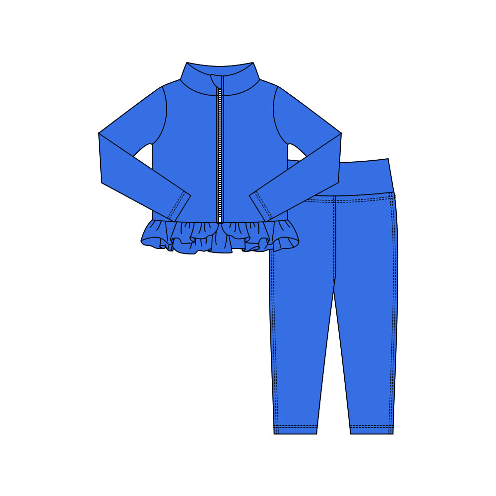 X10.16 GLP3012 Blue Zipper Yoga Set