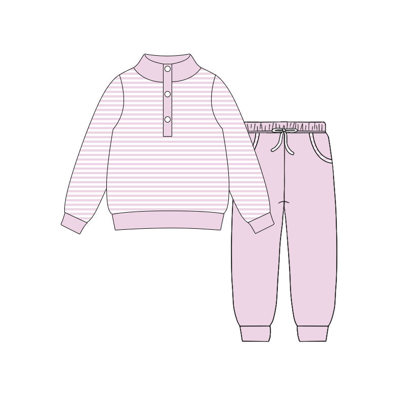 X10.22 GLP3021 Purple Long-Sleeved Striped Suit