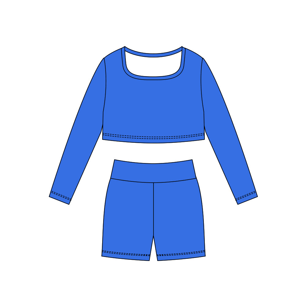 X10.28 GLS0048 Blue Yoga Set