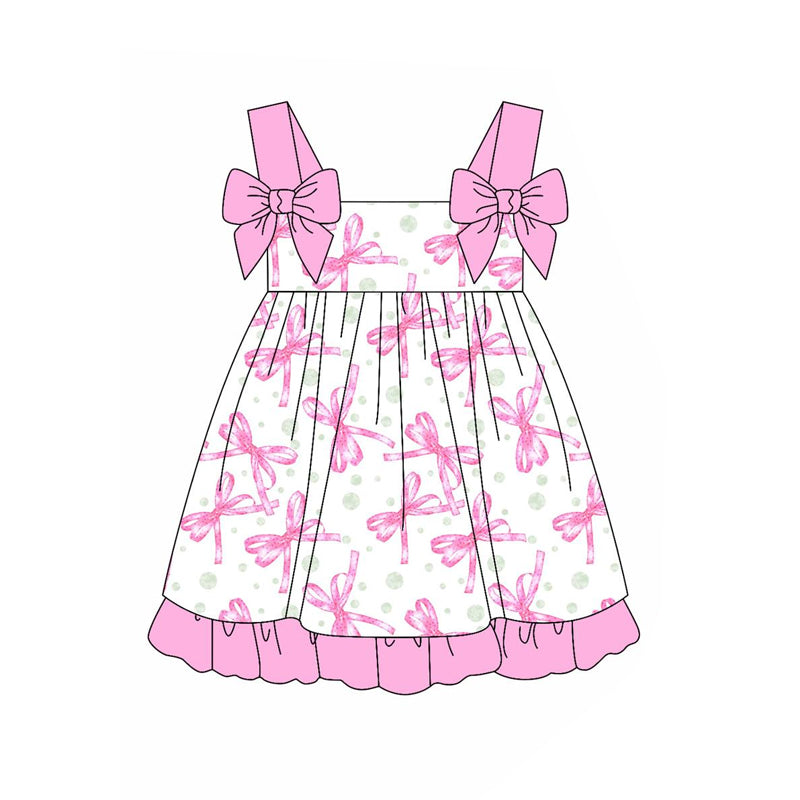 GSD1942 Bow Pink Dress